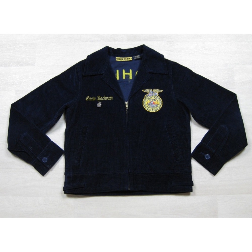 Y2K FFA Corduroy Jacket Women's (32) Future Farmers of America Ohio Agriculture